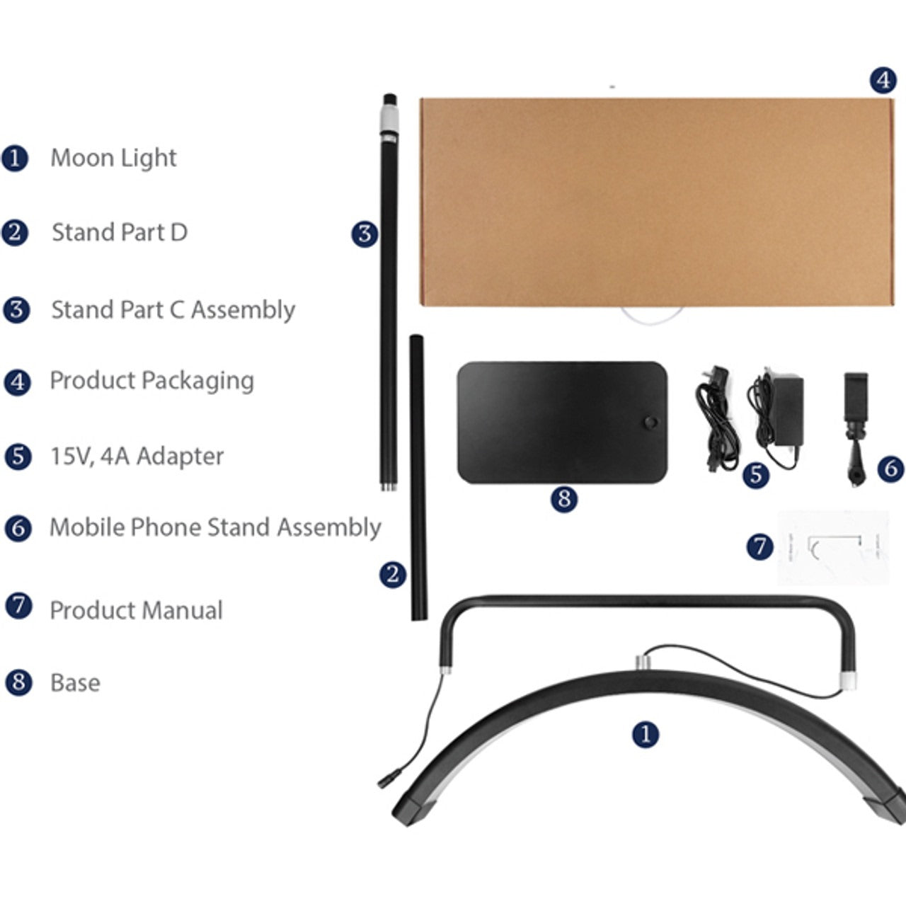 LED Moon Light Stand