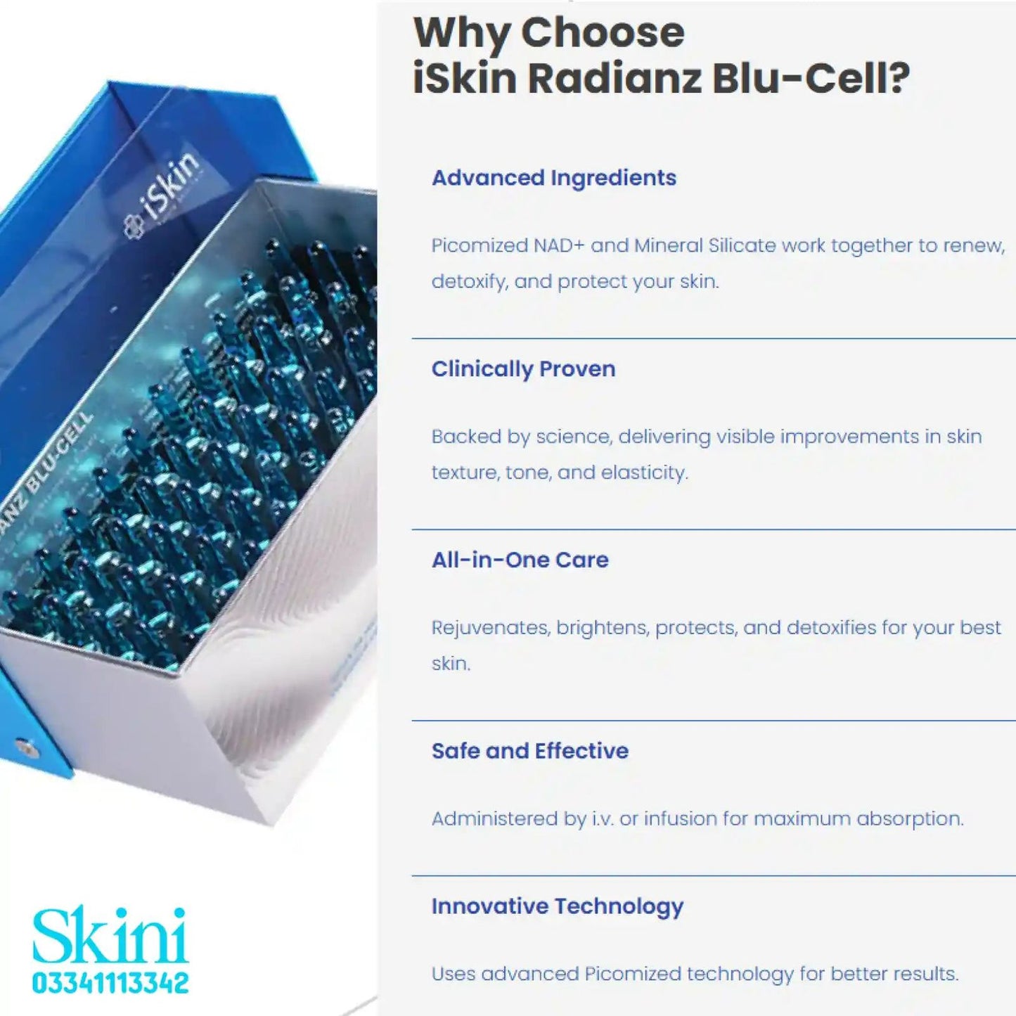 ISKIN RADIANZ BLU NAD INJECTIONS